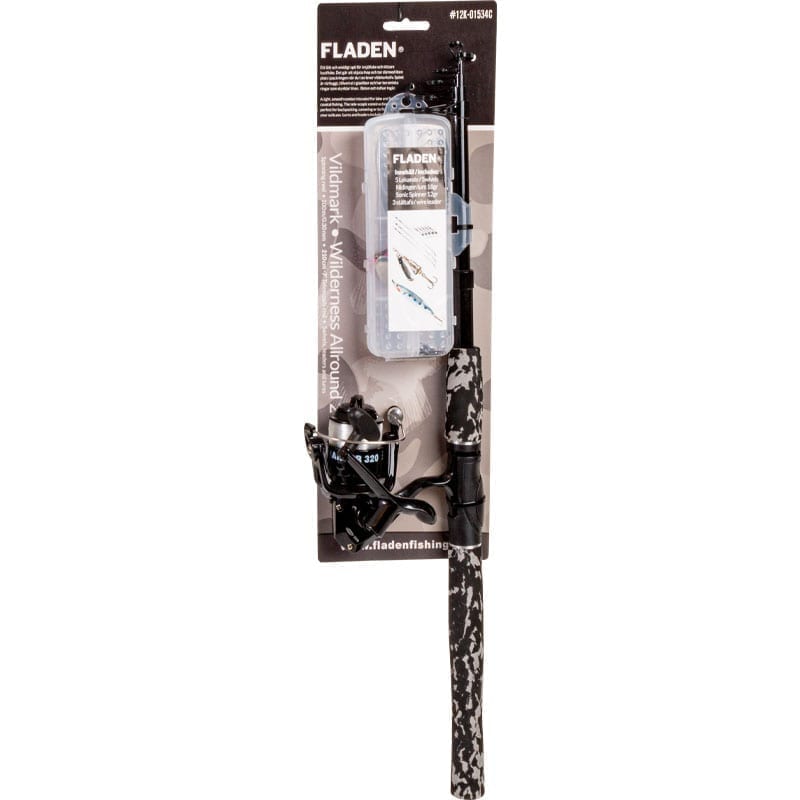Fladen Telescopic spinning combo Vildmark Charter 210cm with box bait & accessories