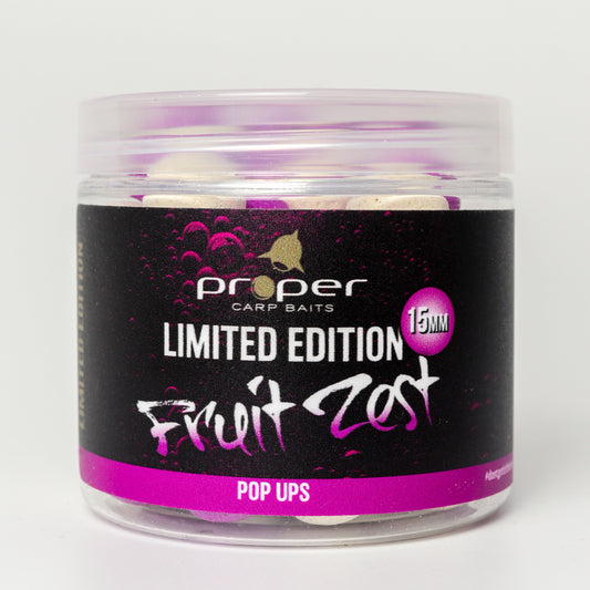 Proper Carp Baits Limited Edition 15mm Fruit Zest Purple & White Mix Pop Ups