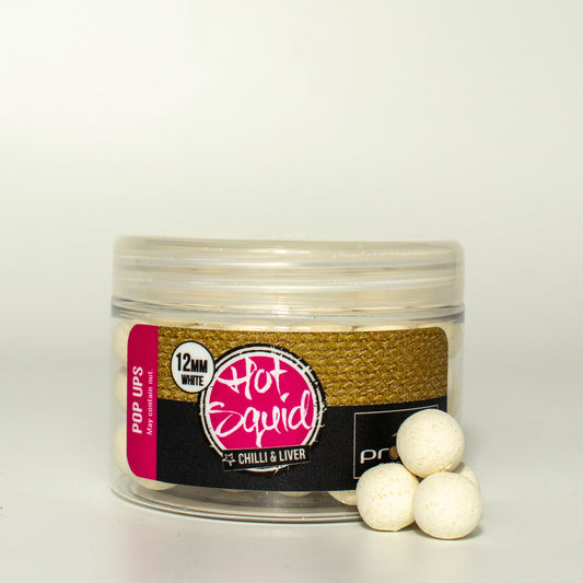 Proper Carp Baits Hot Squid Pop up 12mm Chilli And liver 12mm