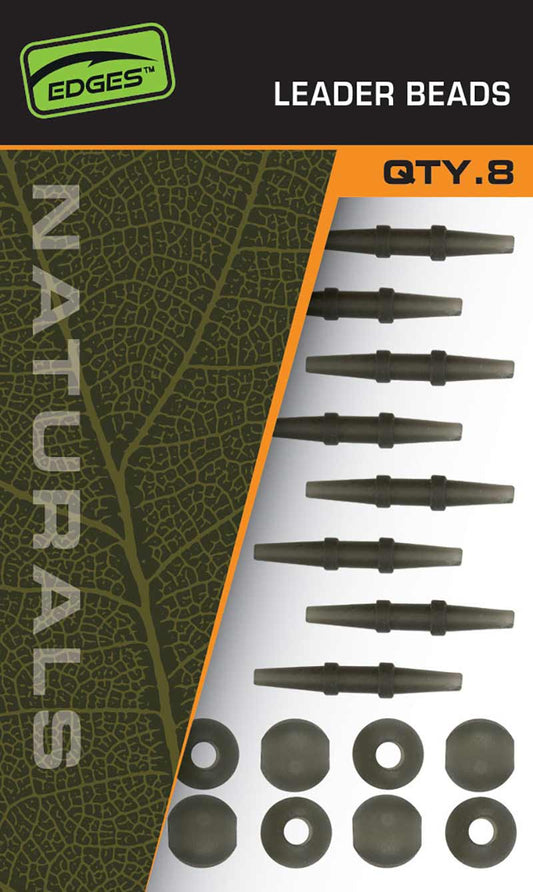 Fox Edges Natural Leader Beads x 8
