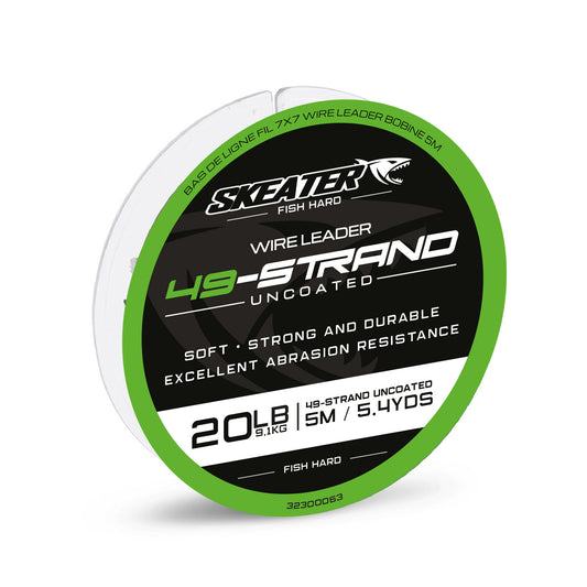 Skeater Wire Leader 49- Strand Uncoated. 26lb 5m Spool