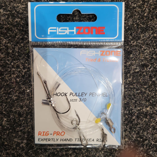 FishZone 2 Hook Pulley Pennel Size 3/0
