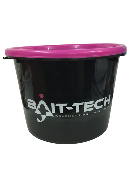 17L Groundbait Bucket & Lid - Black/Pink
