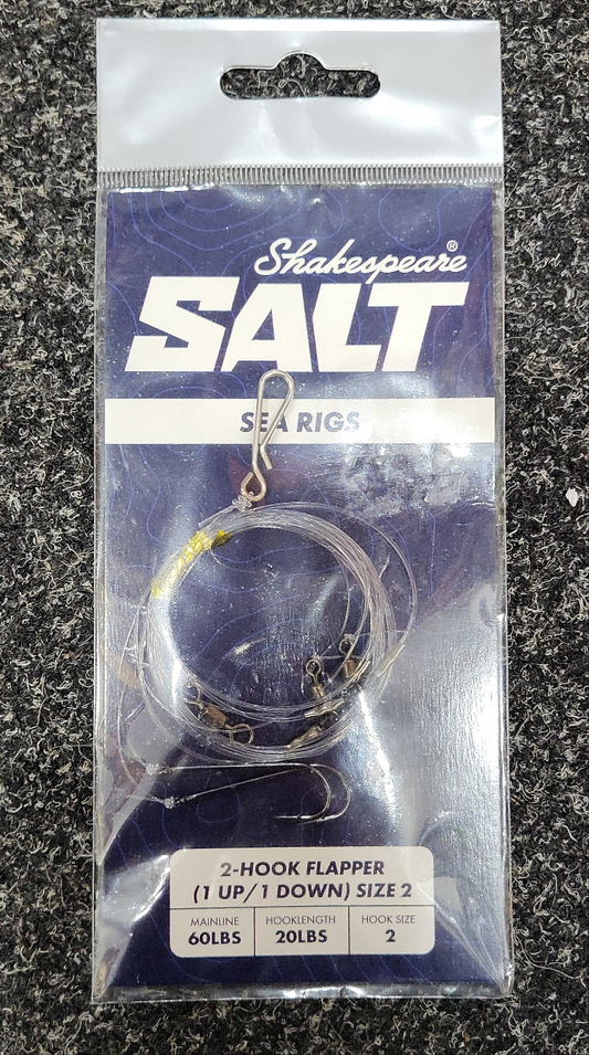 Shakespeare Salt 2Hook Flapper Hook Size 2 1 up 1 Down