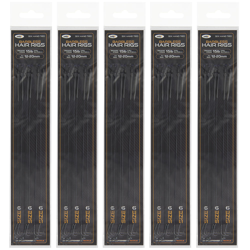 6 PACK HAIR RIGS BARBLES