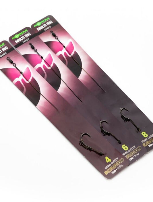 Korda size 6 krank choddy kamo barbed  multi rig 20lb