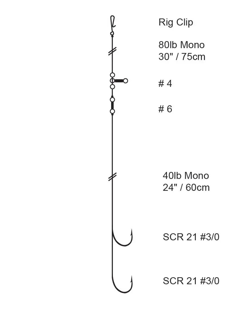 Cox& Rawle Bass/Cod Rig (Pulley Pennel 3/0)