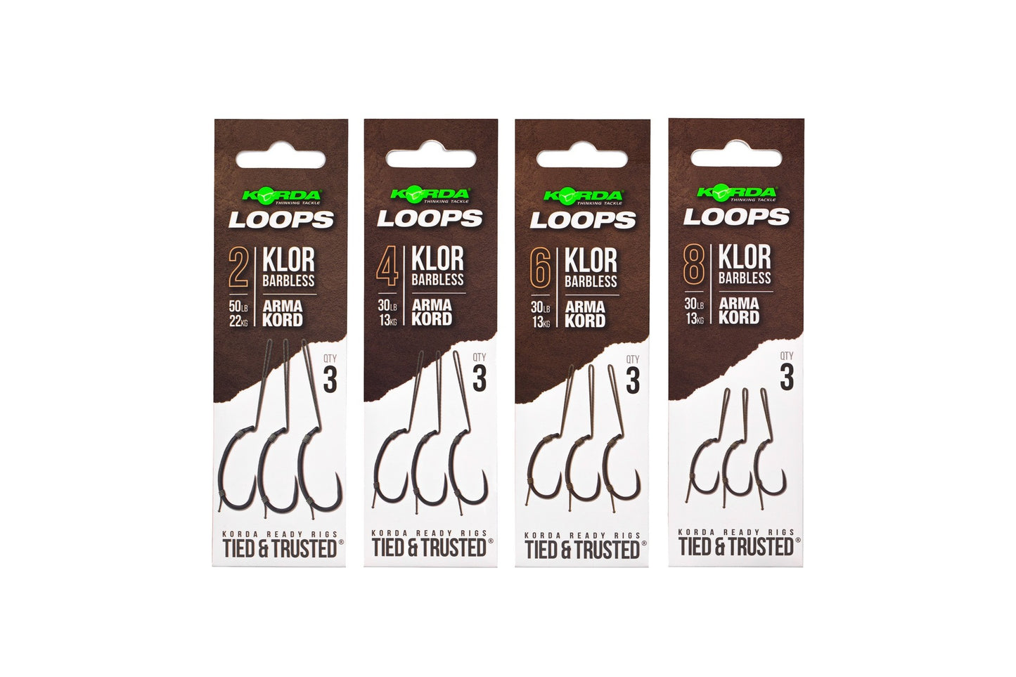 Korda Loop Rigs Klor Barbless 6 30lb