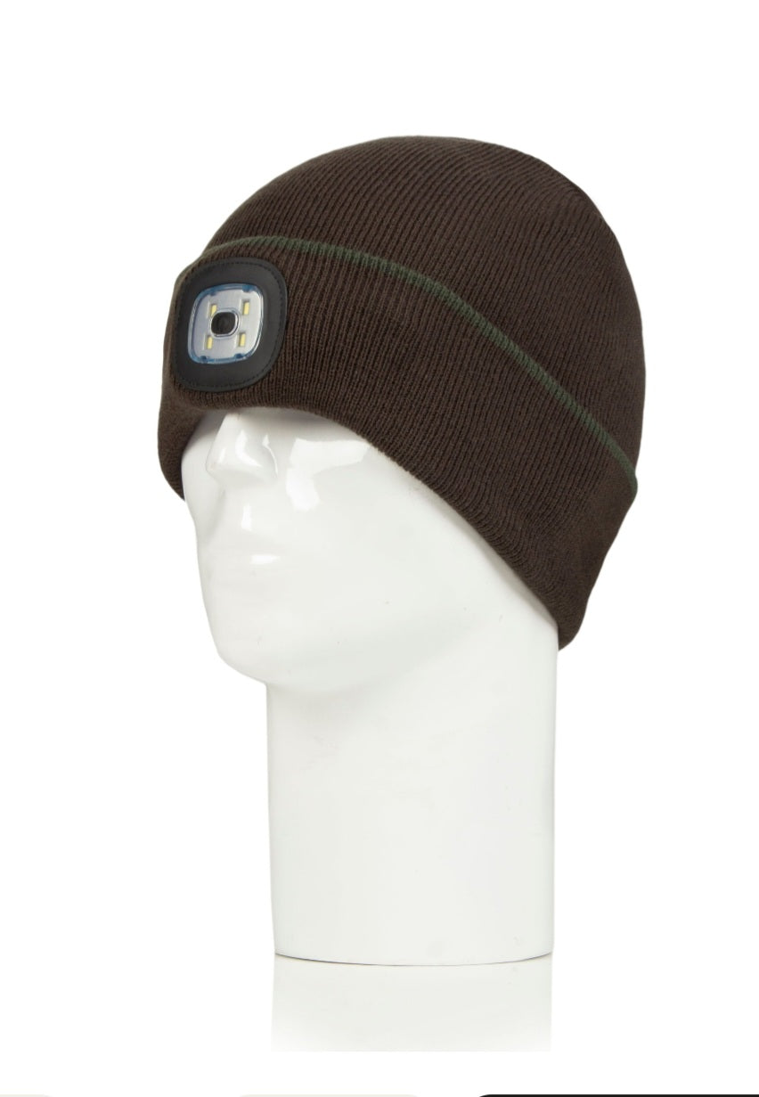 Classic Led Beanie Hat Forest Green