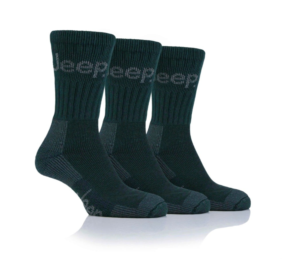 Mens JEEP 3PK Black Socks Black