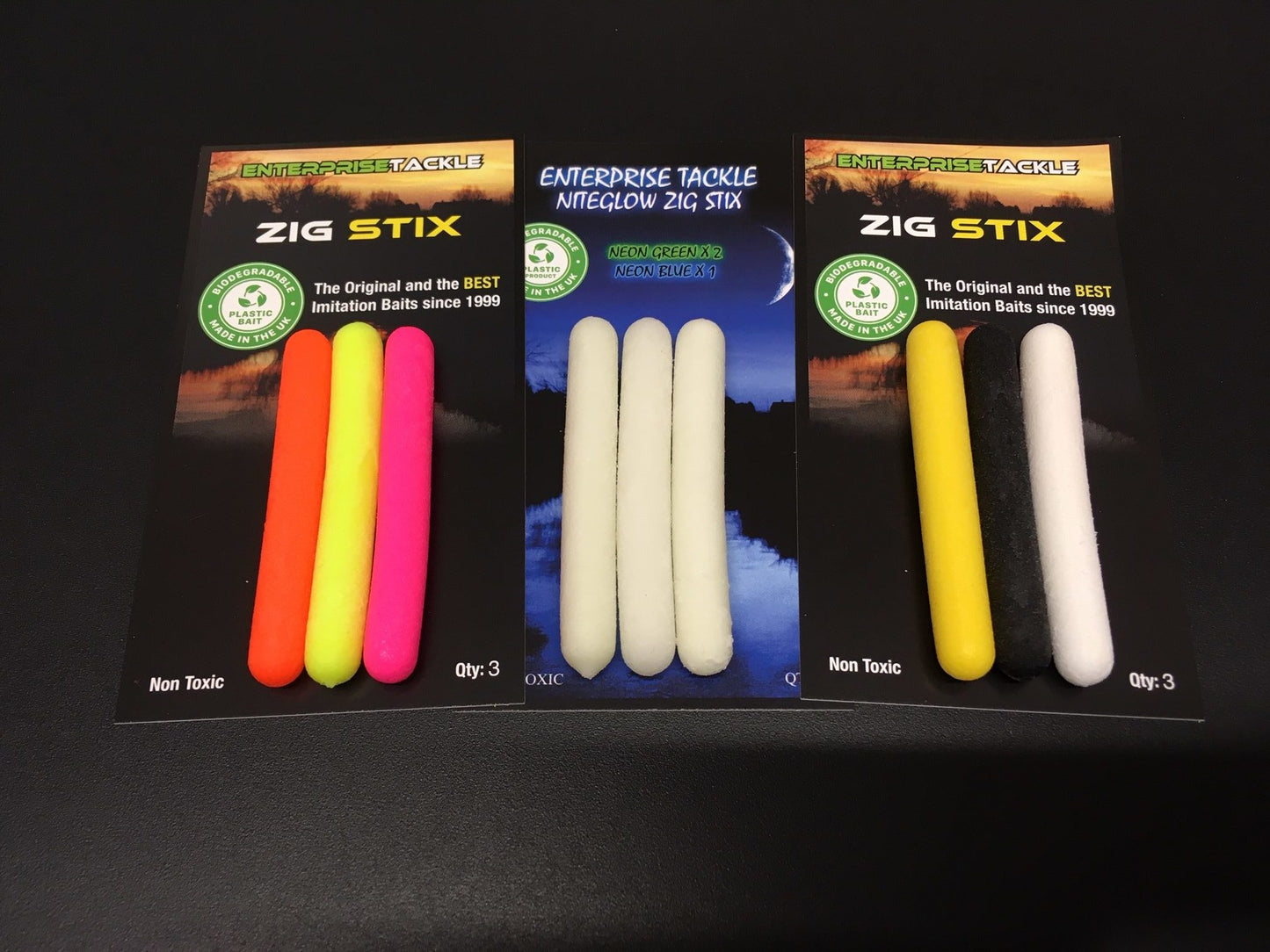 ZIG STICKS BLACK, YELLOW AND WHITE