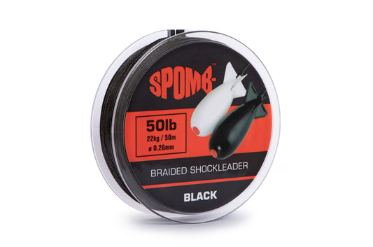 Spomb Braided leader 22kg / 50lb Black