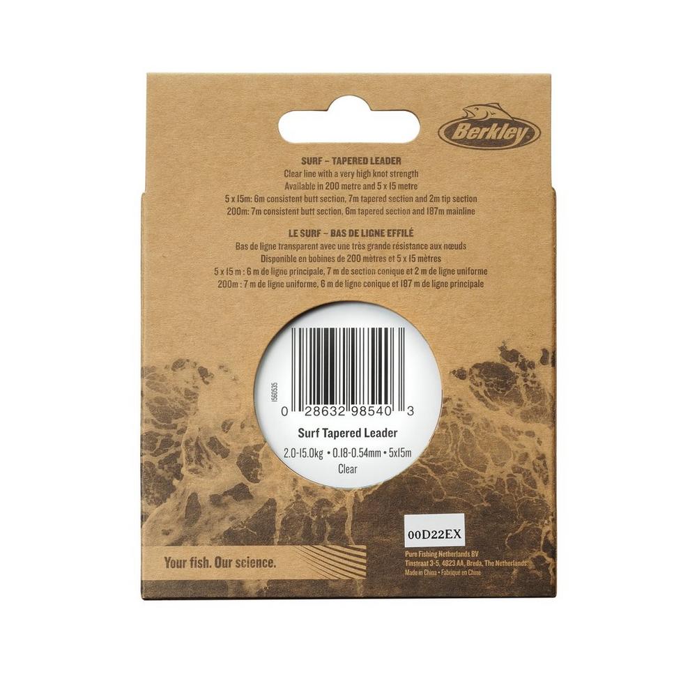 Berkley Nautil Surf Monofilament Tapered Clear Mainline