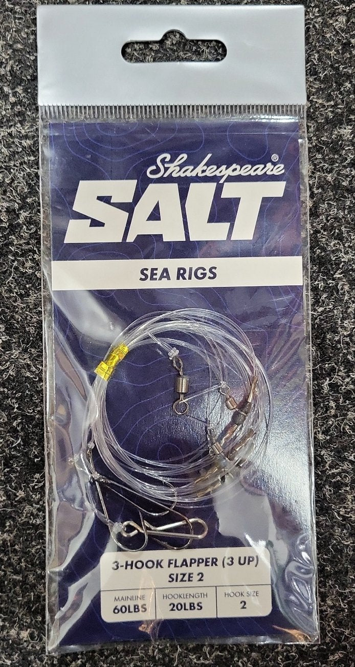 Shakespeare Salt 3 Hook Flapper 3 up Size 2