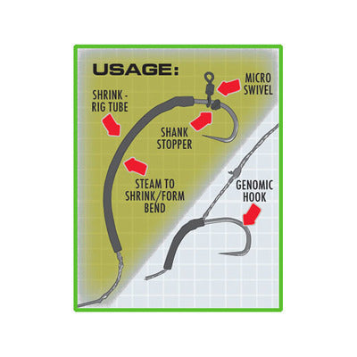 SHRINK-RIG TUBING WEED GREEN 1.6X 55MM