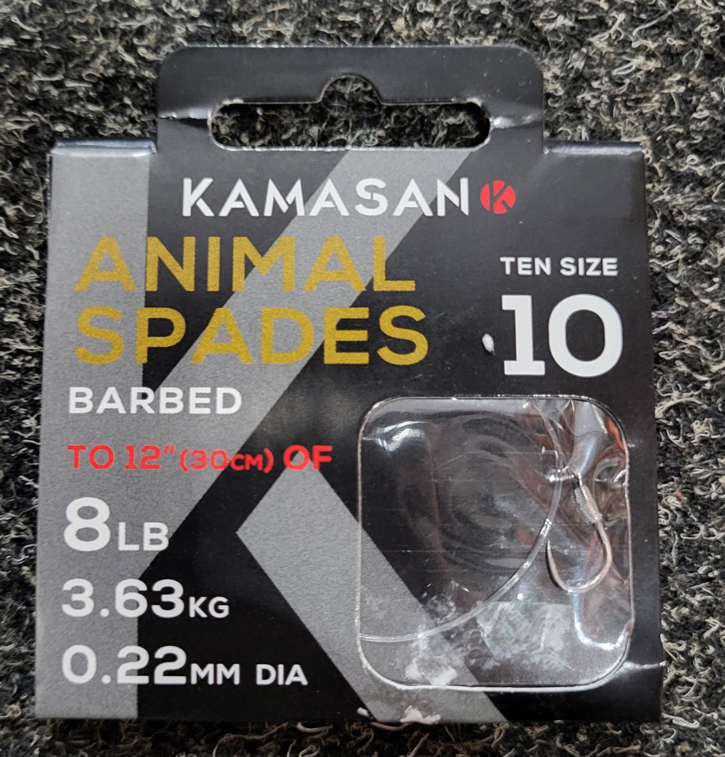 Kamasan Animal Spade Hooks Barbed Size 10