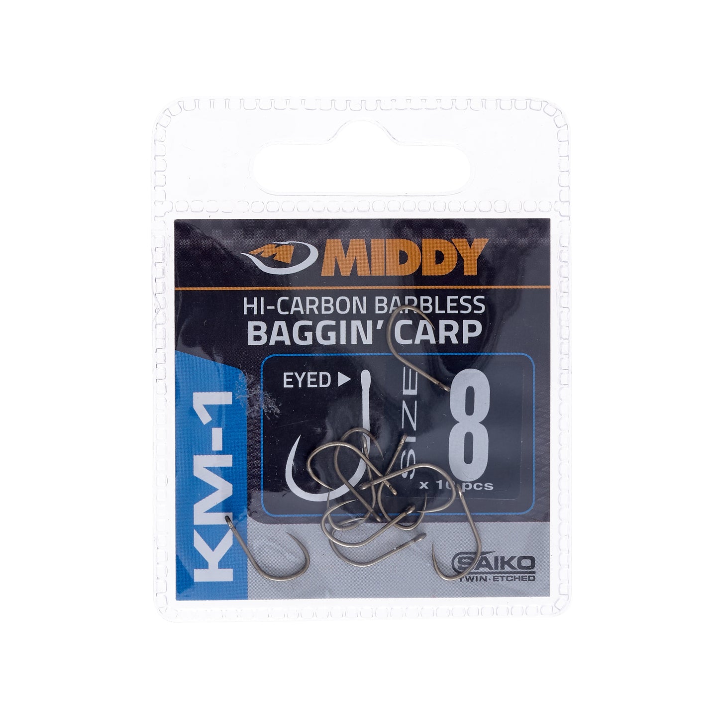 KM1 BAGGIN CARP EYED HOOK SIZE 16