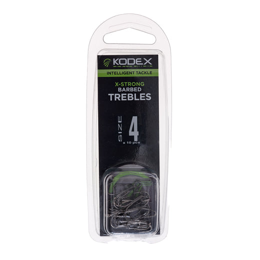 Kodex X-Strong Barbed Trebles size 4