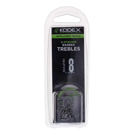 Kodex X-Strong Barbed Trebles Size 8