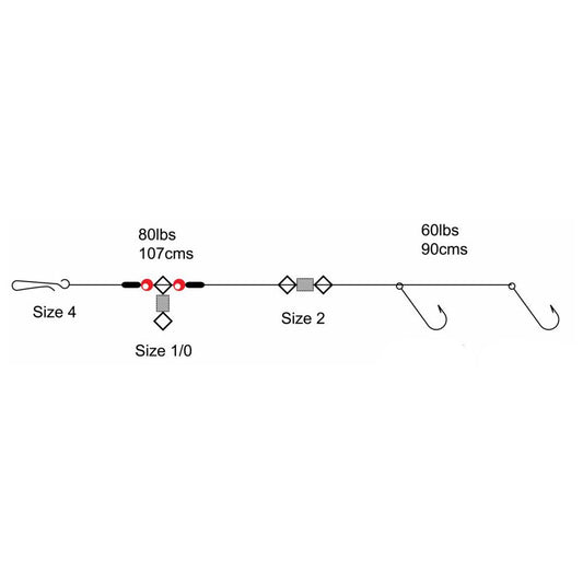 Tronixpro Pulley Pennel Rig. Size 1/0