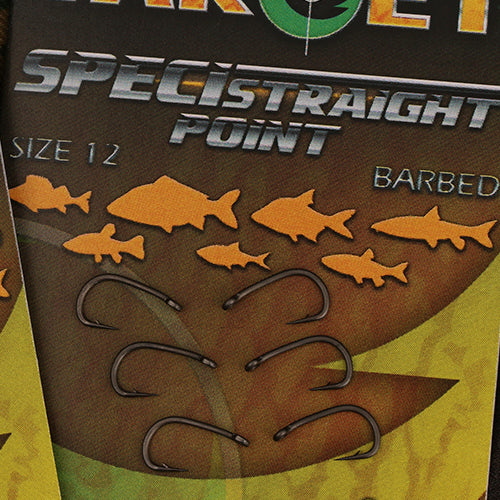 Gardner Target Target Speci-Straight Point Hooks Size 10 Barbed