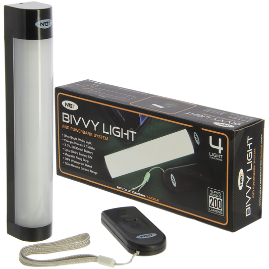 NGT Bivvy Light Small - USB Rechargable 2600mAh Light with Remote