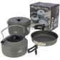 NGT 3 Piece Cookset. Aluminium Kettle, Pot and Pan Set