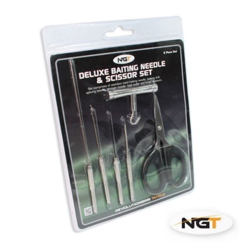 DELUX BAITING NEEDLE & SCISSOR SET